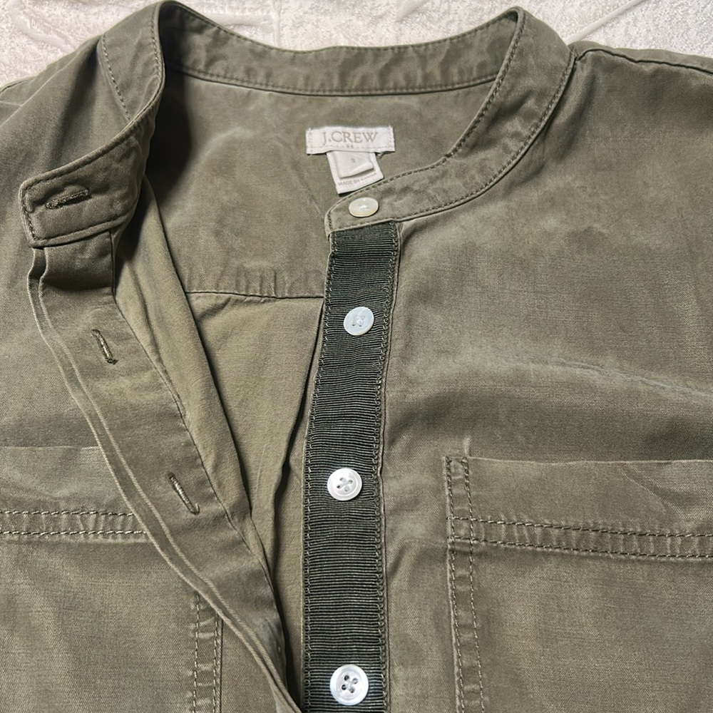 J. Crew Olive Green Short Sleeve Dress size S - Picture 5 of 6
